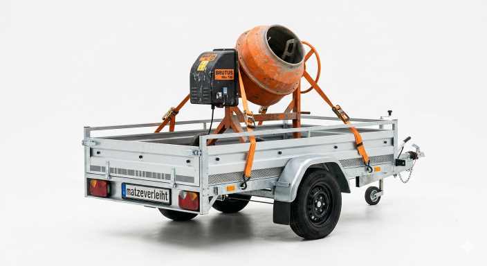 Anhänger mit Betonmischer