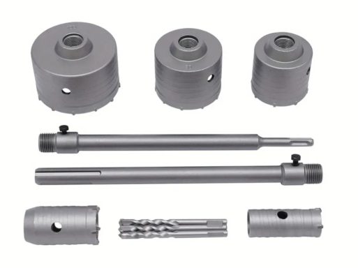 Bohrkrone Beton Set 30/40/68/80/100 mm